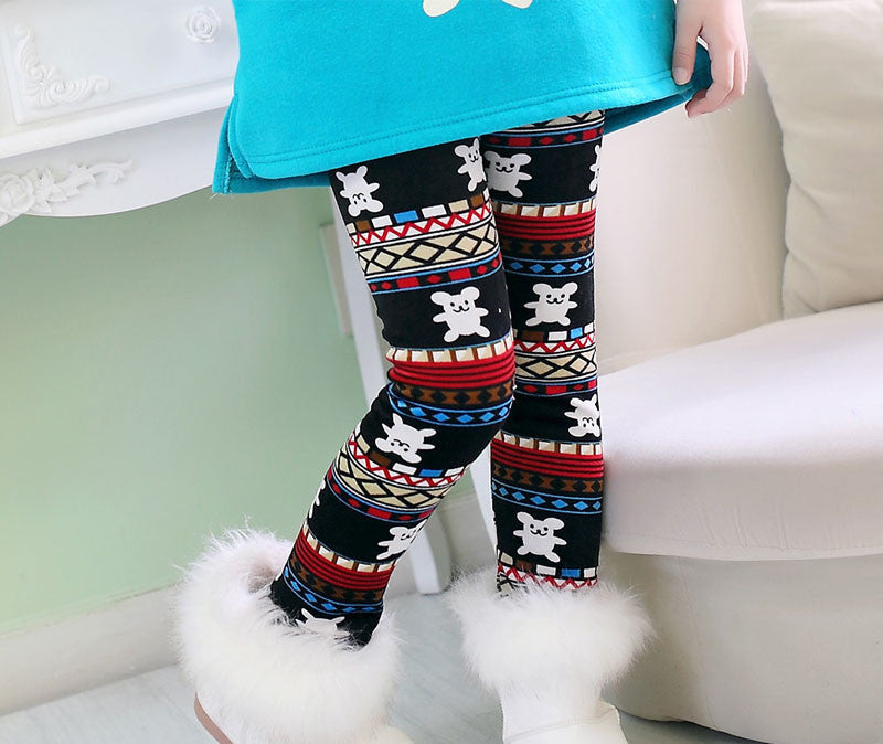 winter girls leggings Children's 3-9 Y Warm Pant All-Match Fleece thickening Leggings Children's Thick Pants - CelebritystyleFashion.com.au online clothing shop australia