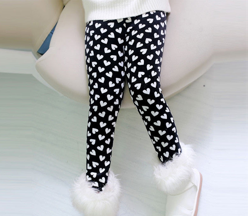 winter girls leggings Children's 3-9 Y Warm Pant All-Match Fleece thickening Leggings Children's Thick Pants - CelebritystyleFashion.com.au online clothing shop australia