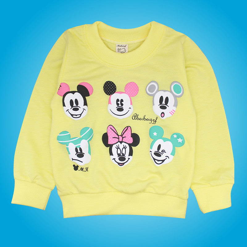 Arrival Baby Girls Sweatshirts Winter Spring Autumn sweater cartoon 6 Cats long sleeve T-shirt Character kids clothes-Dollar Bargains Online Shopping Australia