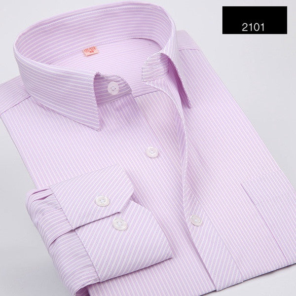 Plus 5XL 6XL Autumn New Men Striped Dress Shirts Formal Fashion Long Sleeve Brand Business Men Casual Shirts Regular Fit - CelebritystyleFashion.com.au online clothing shop australia