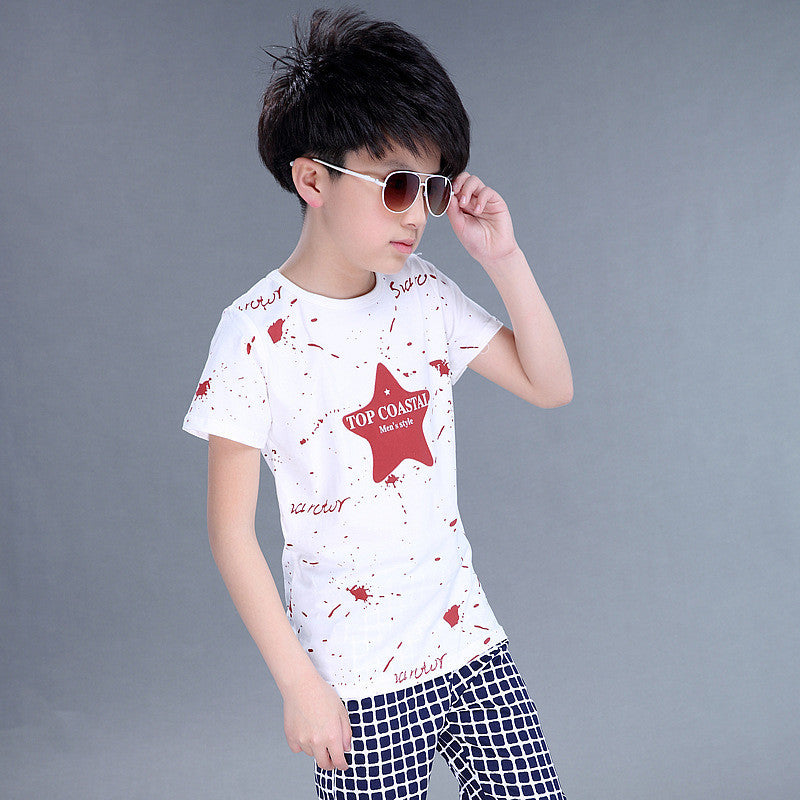 boys clothes high quality cotton material o-neck sports children clothing set A401 - CelebritystyleFashion.com.au online clothing shop australia