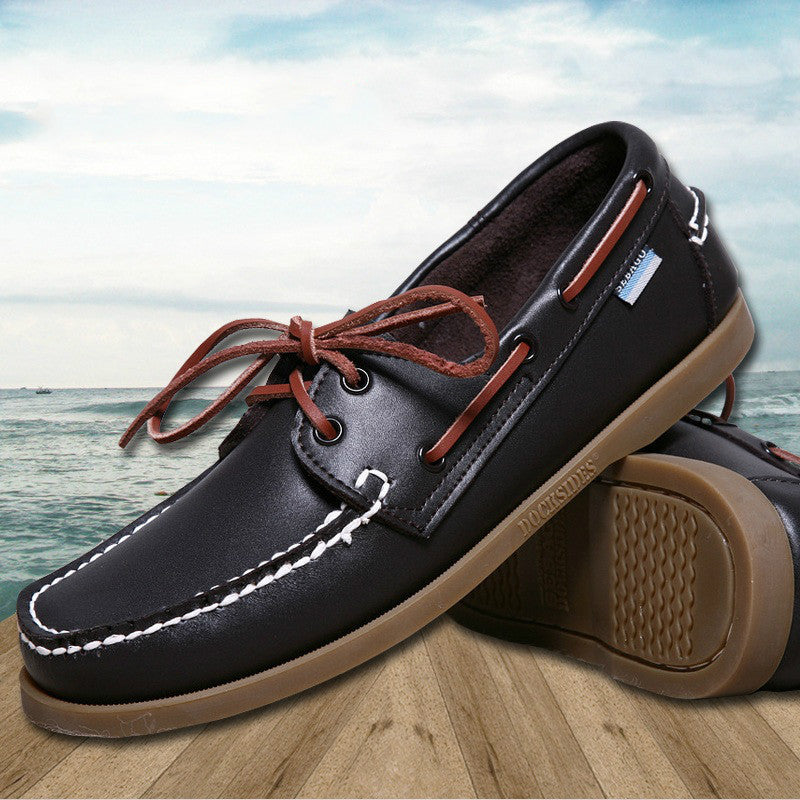 Spring /Autumn Fashion Casual Men's Boat shoes European style Lace-up Flat Round toe lightweight men's shoes - CelebritystyleFashion.com.au online clothing shop australia