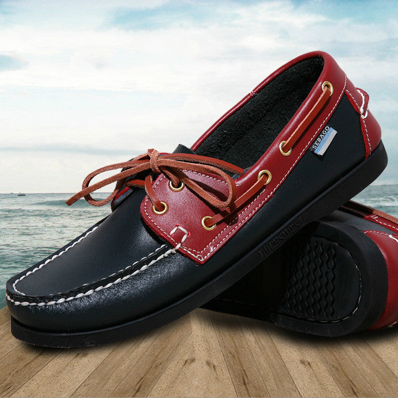 Spring /Autumn Fashion Casual Men's Boat shoes European style Lace-up Flat Round toe lightweight men's shoes - CelebritystyleFashion.com.au online clothing shop australia