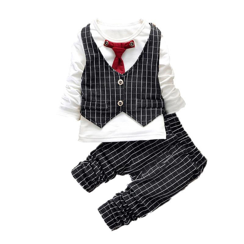 Fashion Baby Boy Clothes Sets Gentleman Suit Toddler Boys Clothing Set Long Sleeve Kids Boy Clothing Set Christmas Outfits - CelebritystyleFashion.com.au online clothing shop australia