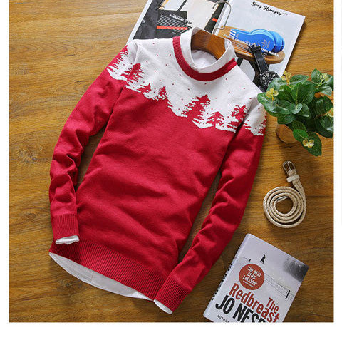 Autumn/Winter Sweater Men woods print Sweater Christmas Day Gift Pullover Winter Warm Casual Knitted Sweater XS-L-Dollar Bargains Online Shopping Australia