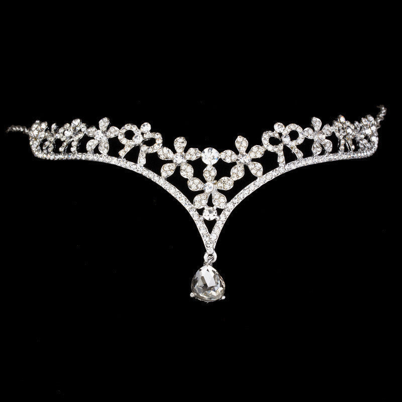 Fashion Silver rhinestone Head Chain Headpiece wedding bridal tiaras jewelry for Wedding Hairbands hair accessories - CelebritystyleFashion.com.au online clothing shop australia