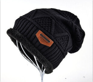 Men's Skullies Hat Bonnet Winter Beanie Knitted Wool Hat Plus Velvet Cap Thicker Mask Fringe Ski Sports Beanies Hats for men - CelebritystyleFashion.com.au online clothing shop australia