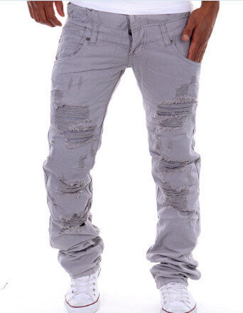 hip hop brand ripped jeans denim Men Jeans,male famous brand men's jeans straight trousers - CelebritystyleFashion.com.au online clothing shop australia