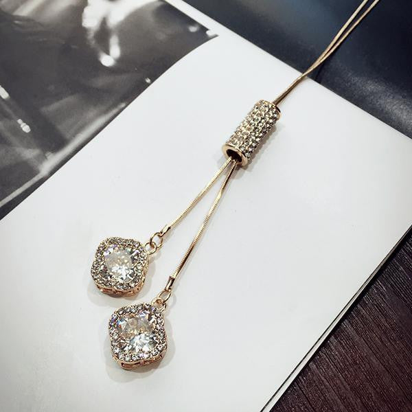 New Arrival Women Pendant Necklaces Crystal Necklace Female Temperament All-match Long Paragraph Sweater Chain Pendant - CelebritystyleFashion.com.au online clothing shop australia