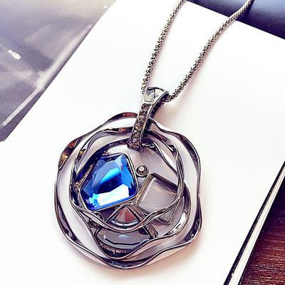 New Arrival Women Pendant Necklaces Crystal Necklace Female Temperament All-match Long Paragraph Sweater Chain Pendant - CelebritystyleFashion.com.au online clothing shop australia