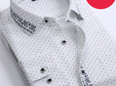 Men Shirt Long Sleeve Causal Dress Mens Shirts Mens Clothes Camisa Masculina Print Shirt Fashione New - CelebritystyleFashion.com.au online clothing shop australia