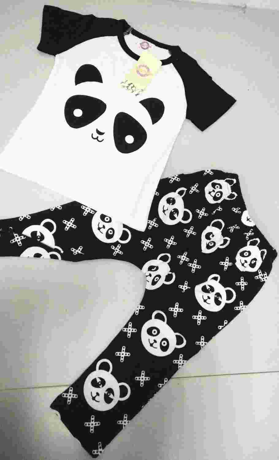 OneToo New kids baby summer sets newborn cotton short sleeved dots monster cutce cartoon T-shirt + pants children suit 0-3Y 1079 - CelebritystyleFashion.com.au online clothing shop australia