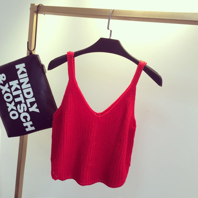 New Summer Sexy Women Crochet Bralette Knitting Cotton White Cropped Black Women Casual Crop Top Vest Tank Tees - CelebritystyleFashion.com.au online clothing shop australia