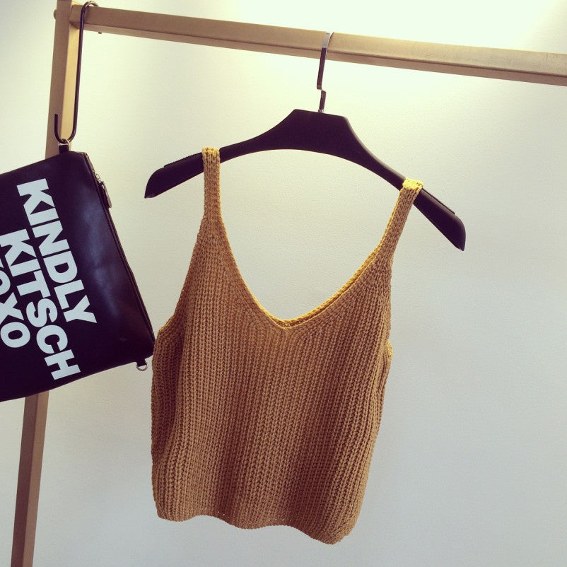 New Summer Sexy Women Crochet Bralette Knitting Cotton White Cropped Black Women Casual Crop Top Vest Tank Tees - CelebritystyleFashion.com.au online clothing shop australia