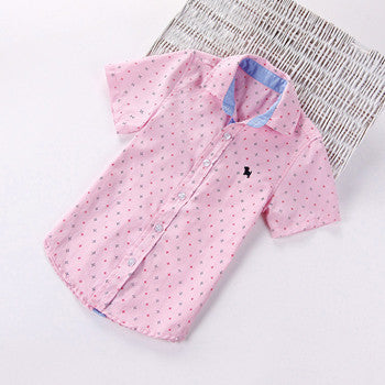 Children boys brand fashion kids cotton cloth short-sleeved shirts,Fit for 3-10 years kids boys - CelebritystyleFashion.com.au online clothing shop australia