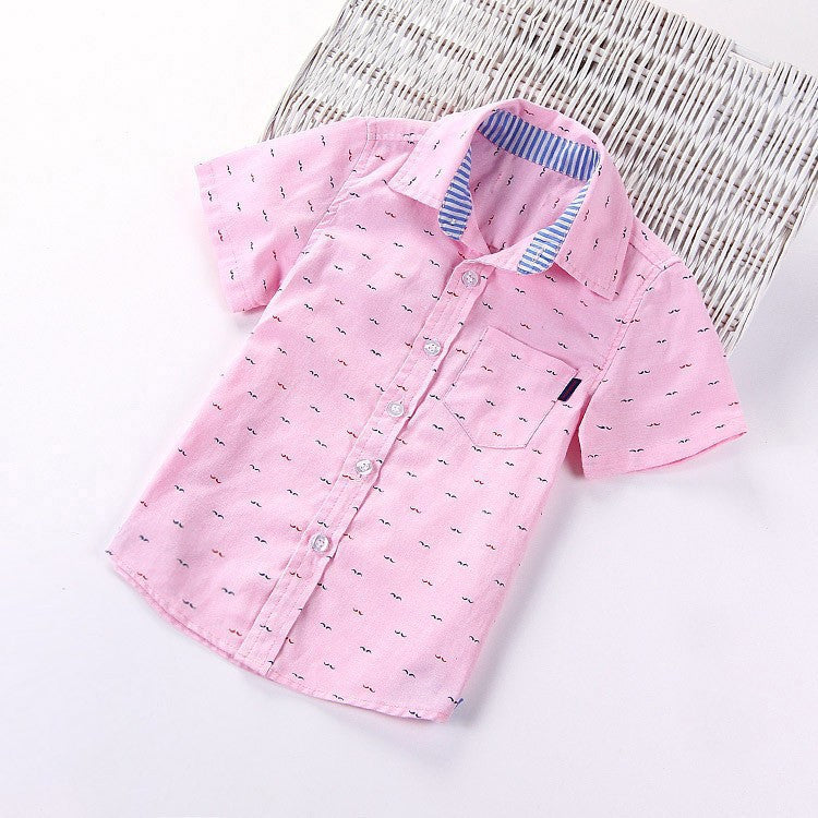 Children boys brand fashion kids cotton cloth short-sleeved shirts,Fit for 3-10 years kids boys - CelebritystyleFashion.com.au online clothing shop australia