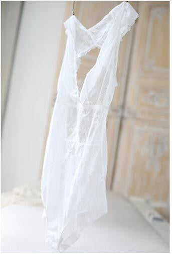 Women Rompers Sexy Full Lace Transparent Ultrathin Jumpsuits Skinny Bodysuit Girls Deep-v Comether Clothing-Dollar Bargains Online Shopping Australia