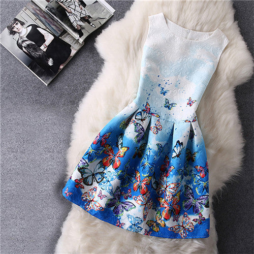 New Baby Girls Full Butterfly Print Dress 6 to 12 Years Kids Sundress for Girls Clothing Summer - CelebritystyleFashion.com.au online clothing shop australia