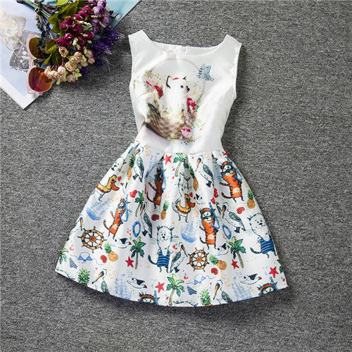 New Baby Girls Full Butterfly Print Dress 6 to 12 Years Kids Sundress for Girls Clothing Summer - CelebritystyleFashion.com.au online clothing shop australia