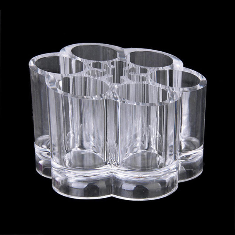 Acrylic Makeup Organizer Box Portable Round Container Storage Case Make up Cotton & Makeup Pen Box For Home el Office-Dollar Bargains Online Shopping Australia