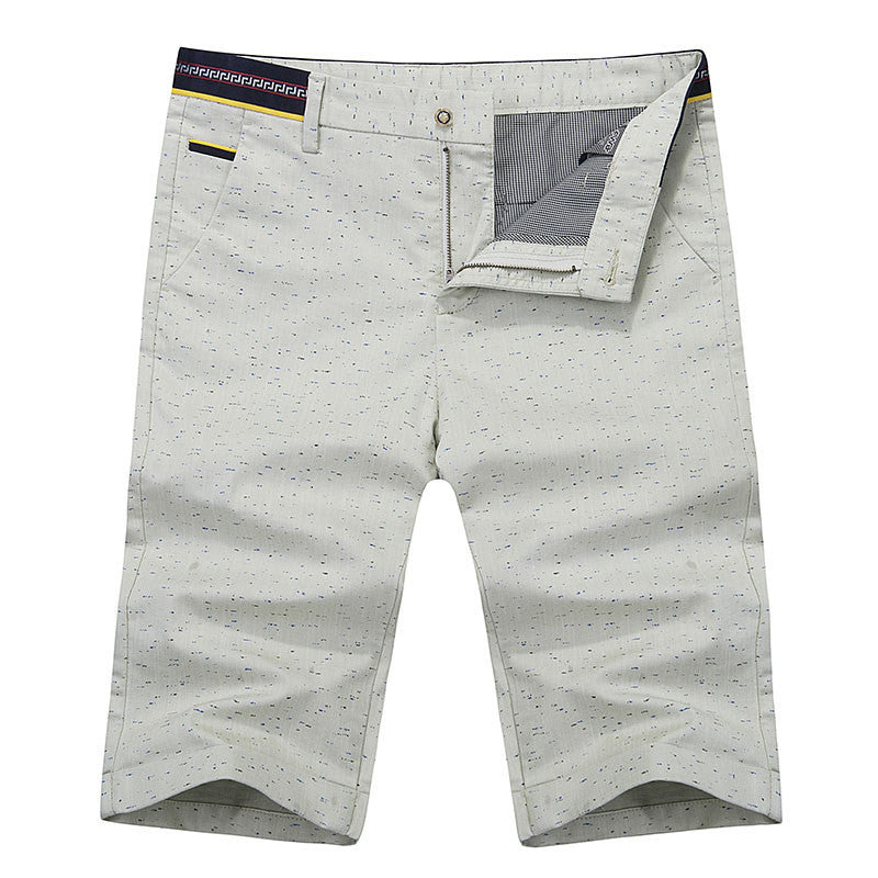 Summer Casual White Mens Polo Shorts Knee Length Straight Cotton Beach Shorts Fashion Print Men Short Pants Plus Size - CelebritystyleFashion.com.au online clothing shop australia