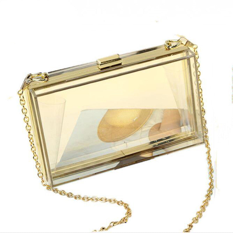 Women Evening Bags Acrylic Transparent Day Clutch Female Handbags Purse Luxury Brand Ladies Messenger Shoulder Crossbody Box Bag-Dollar Bargains Online Shopping Australia