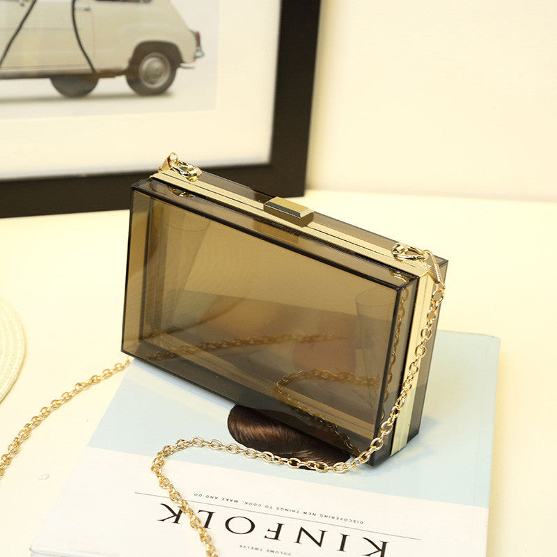 Women Evening Bags Acrylic Transparent Day Clutch Female Handbags Purse Luxury Brand Ladies Messenger Shoulder Crossbody Box Bag-Dollar Bargains Online Shopping Australia