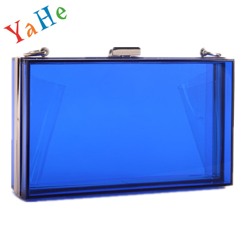 Women Evening Bags Acrylic Transparent Day Clutch Female Handbags Purse Luxury Brand Ladies Messenger Shoulder Crossbody Box Bag-Dollar Bargains Online Shopping Australia