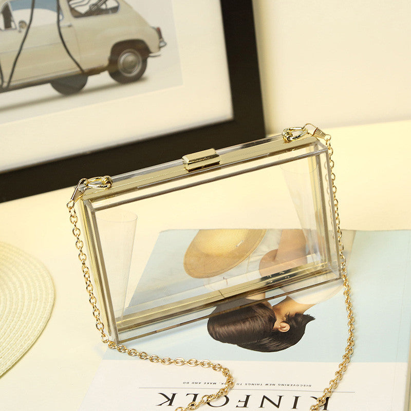 Women Evening Bags Acrylic Transparent Day Clutch Female Handbags Purse Luxury Brand Ladies Messenger Shoulder Crossbody Box Bag-Dollar Bargains Online Shopping Australia