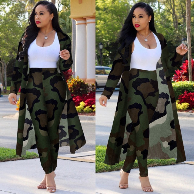 Women print long sleeve cardigan pants summer two piece set long cardigan pants 2 piece set summer women's suits loose sexy-Dollar Bargains Online Shopping Australia