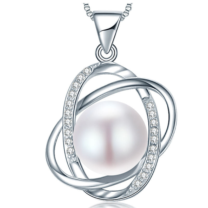 10-11mm Natural Pearl pendant necklace top quality 925 silver necklace & pendant for women love gift new fine jewelry - CelebritystyleFashion.com.au online clothing shop australia