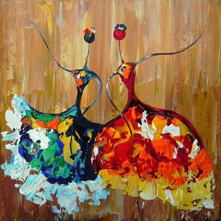 hand painted canvas oil paintings Unframed Ballet Abstract Art Painting ballet dancer oil painting kids room decor abstract oil painting-Dollar Bargains Online Shopping Australia