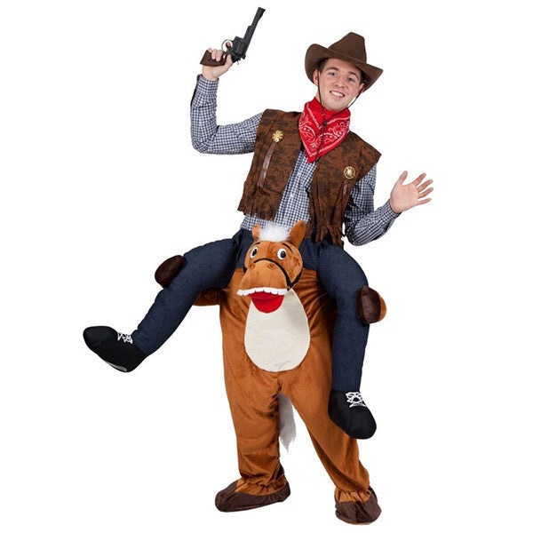 New Carry Me Ride on Bear Oktoberfest Costume Animal Funny Dress Up Fancy Pants Novelty Mascot Custome In stock - CelebritystyleFashion.com.au online clothing shop australia