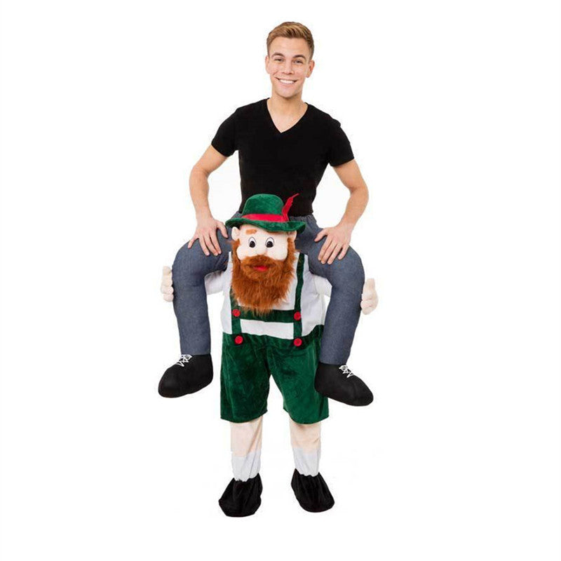 New Carry Me Ride on Bear Oktoberfest Costume Animal Funny Dress Up Fancy Pants Novelty Mascot Custome In stock - CelebritystyleFashion.com.au online clothing shop australia