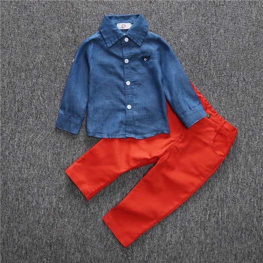 ST241 new arrival fashion baby boy gentleman clothing sets kids clothes set shirt + pants 2 pcs .set for boy kids clothes - CelebritystyleFashion.com.au online clothing shop australia