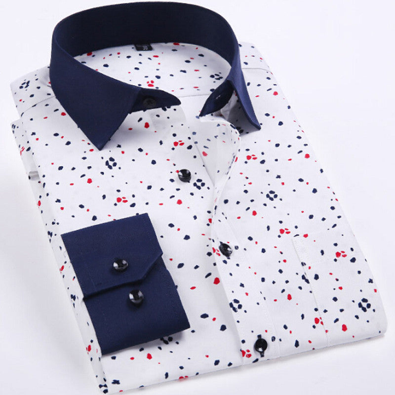 Men Shirt Long Sleeve Causal Dress Mens Shirts Mens Clothes Camisa Masculina Print Shirt Fashione New - CelebritystyleFashion.com.au online clothing shop australia