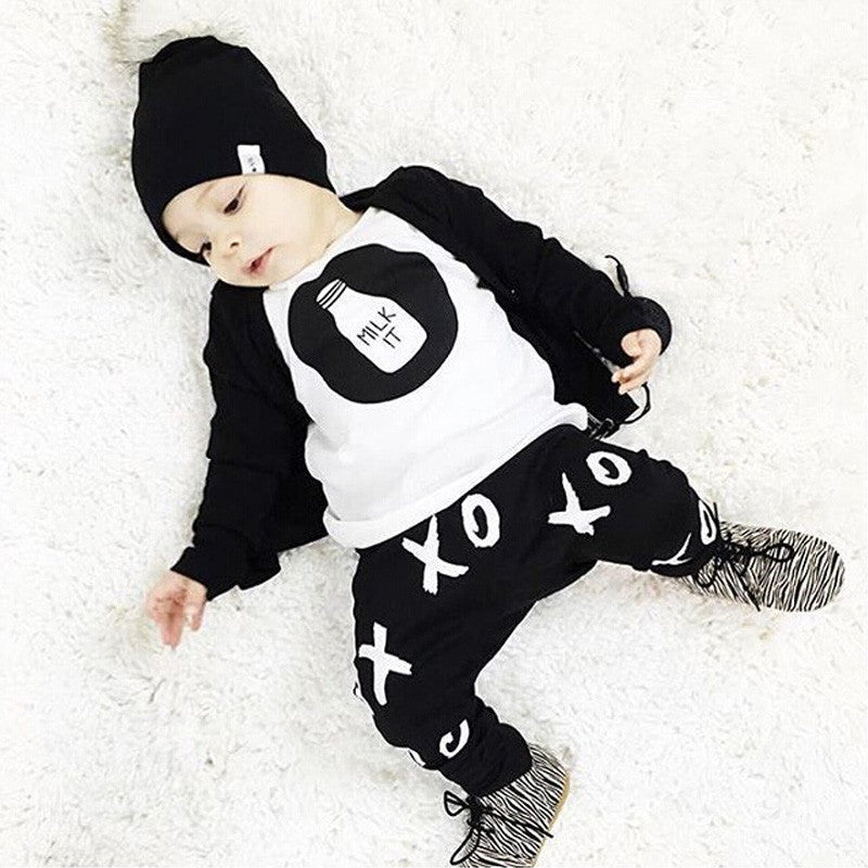 Toddler Baby Boys Clothes Set Long Sleeve T shirt+Pants Outfit Suit Newborn Kids Girls Clothing Sets Christmas Costume - CelebritystyleFashion.com.au online clothing shop australia
