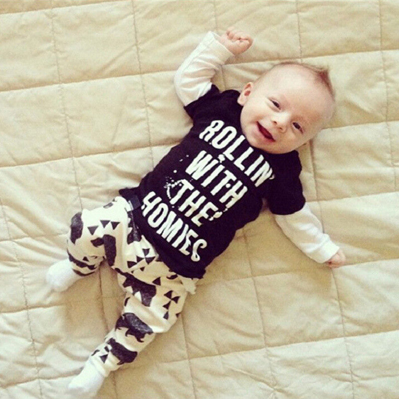 Toddler Baby Boys Clothes Set Long Sleeve T shirt+Pants Outfit Suit Newborn Kids Girls Clothing Sets Christmas Costume - CelebritystyleFashion.com.au online clothing shop australia