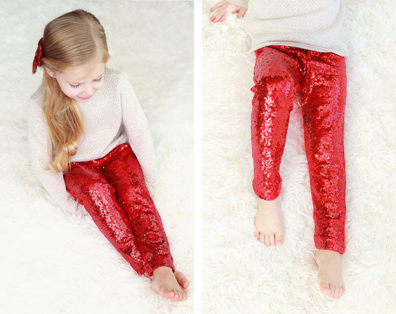 Girls Sequin Pants Rose Gold Sequin leggings Sparkle Pants Glitter leggings girl's sequin bottoms - CelebritystyleFashion.com.au online clothing shop australia