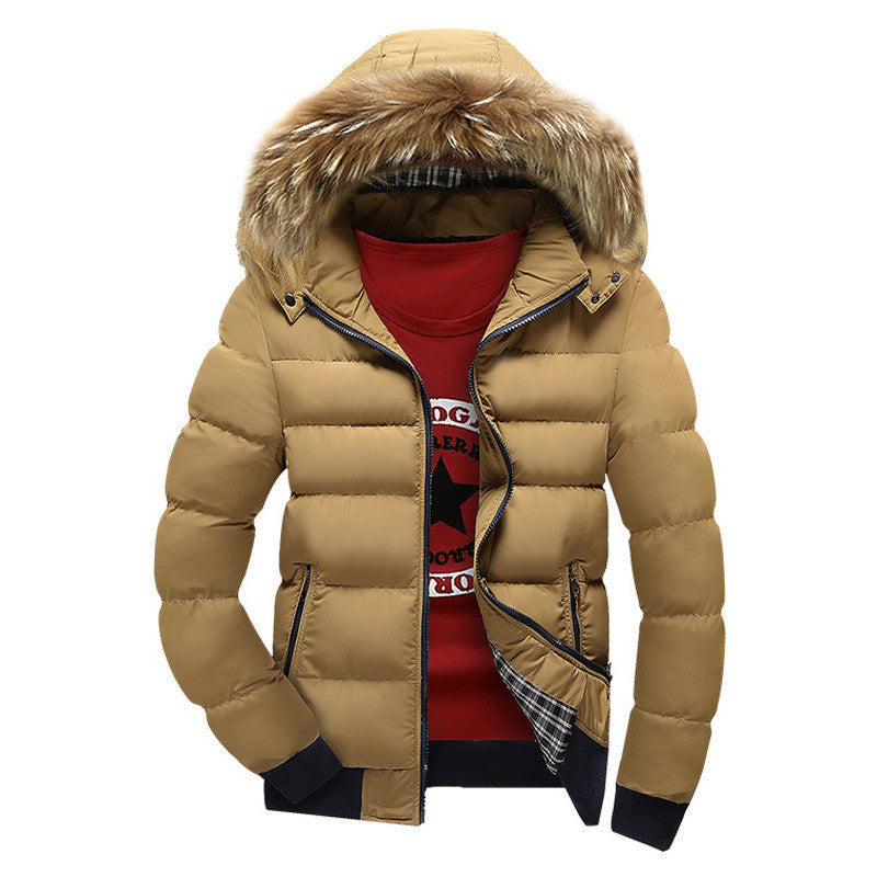 New Men's Hoodies Down Jacket Brand Clothing Winter Warm Thickening Cotton-Padded Parka Down Coat Outwear Jacket Y1945 - CelebritystyleFashion.com.au online clothing shop australia