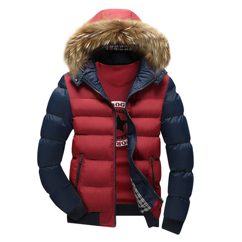 New Men's Hoodies Down Jacket Brand Clothing Winter Warm Thickening Cotton-Padded Parka Down Coat Outwear Jacket Y1945 - CelebritystyleFashion.com.au online clothing shop australia