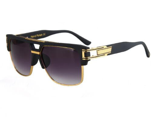 men sunglasses brand design big square semi rimless sun glasses men luxury unisex UV occhiali da sole - CelebritystyleFashion.com.au online clothing shop australia