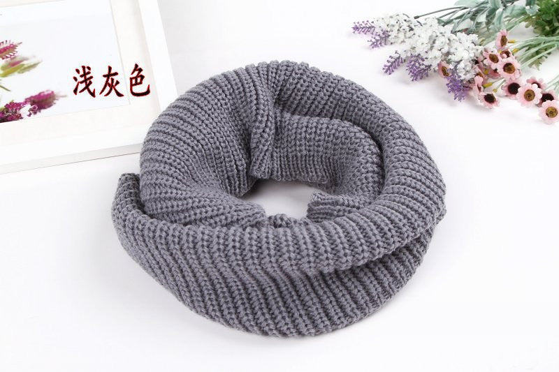 fashion winter warm Ring scarf lic Women Wool shawl Neck solid Wrap thicken Unisex Knitted scarves female pink sq306 - CelebritystyleFashion.com.au online clothing shop australia