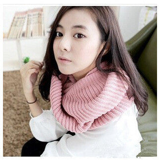 fashion winter warm Ring scarf lic Women Wool shawl Neck solid Wrap thicken Unisex Knitted scarves female pink sq306 - CelebritystyleFashion.com.au online clothing shop australia