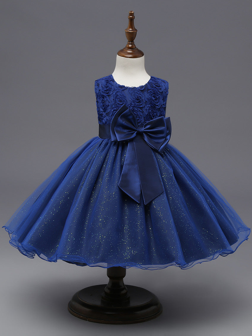 Summer flower princess girl dress lace rose Party Wedding Birthday girls dresses clothes princess tutu kids dress elegant - CelebritystyleFashion.com.au online clothing shop australia