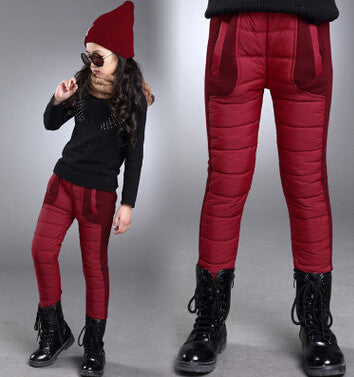 Children's Warm Trousers Winter Girls Plus Velvet Thickening Leggings Thicken Pants For Girl Skinny Girls Leggings - CelebritystyleFashion.com.au online clothing shop australia