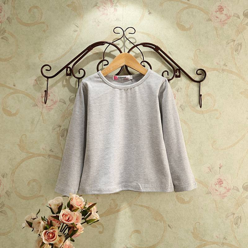 Spring Summer Children boy girl COTTON T shirt, kids solid candy color unisex bottoming shirt clothes - CelebritystyleFashion.com.au online clothing shop australia