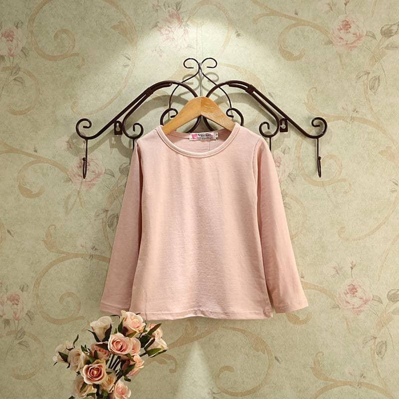 Spring Summer Children boy girl COTTON T shirt, kids solid candy color unisex bottoming shirt clothes - CelebritystyleFashion.com.au online clothing shop australia