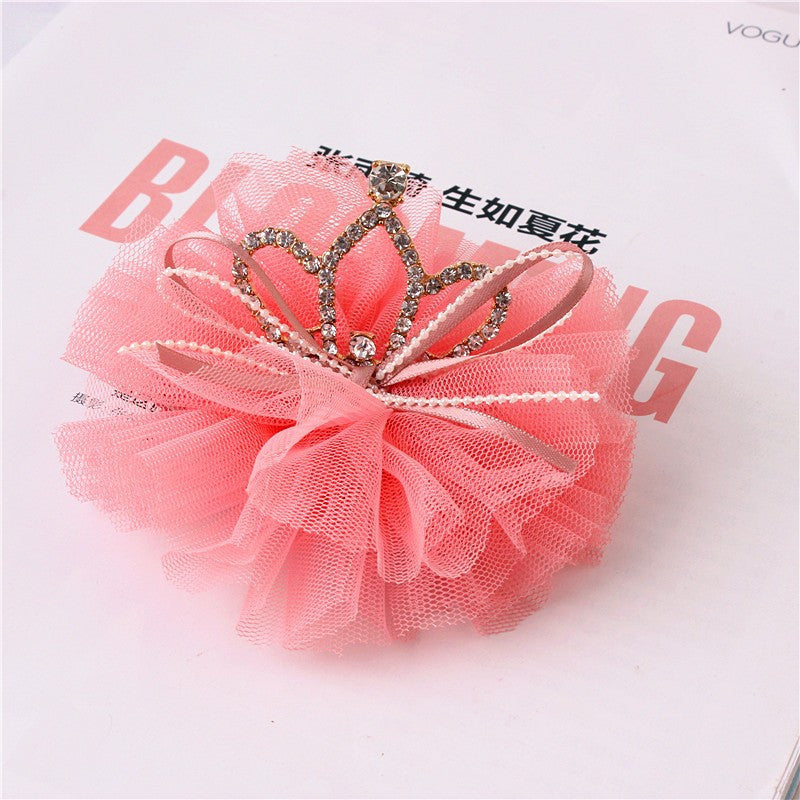 Upscale Princess Hair Accessories Children Headdress Head Flower Lace Three-dimensional Rhinestone Crown Hairpin Girl Party Gift - CelebritystyleFashion.com.au online clothing shop australia