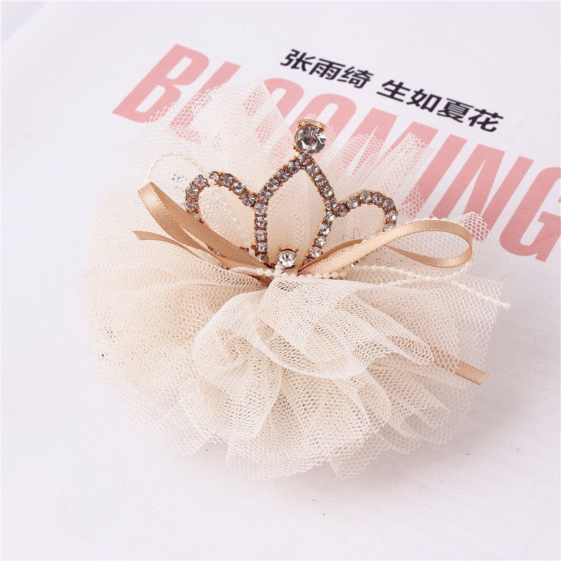 Upscale Princess Hair Accessories Children Headdress Head Flower Lace Three-dimensional Rhinestone Crown Hairpin Girl Party Gift - CelebritystyleFashion.com.au online clothing shop australia